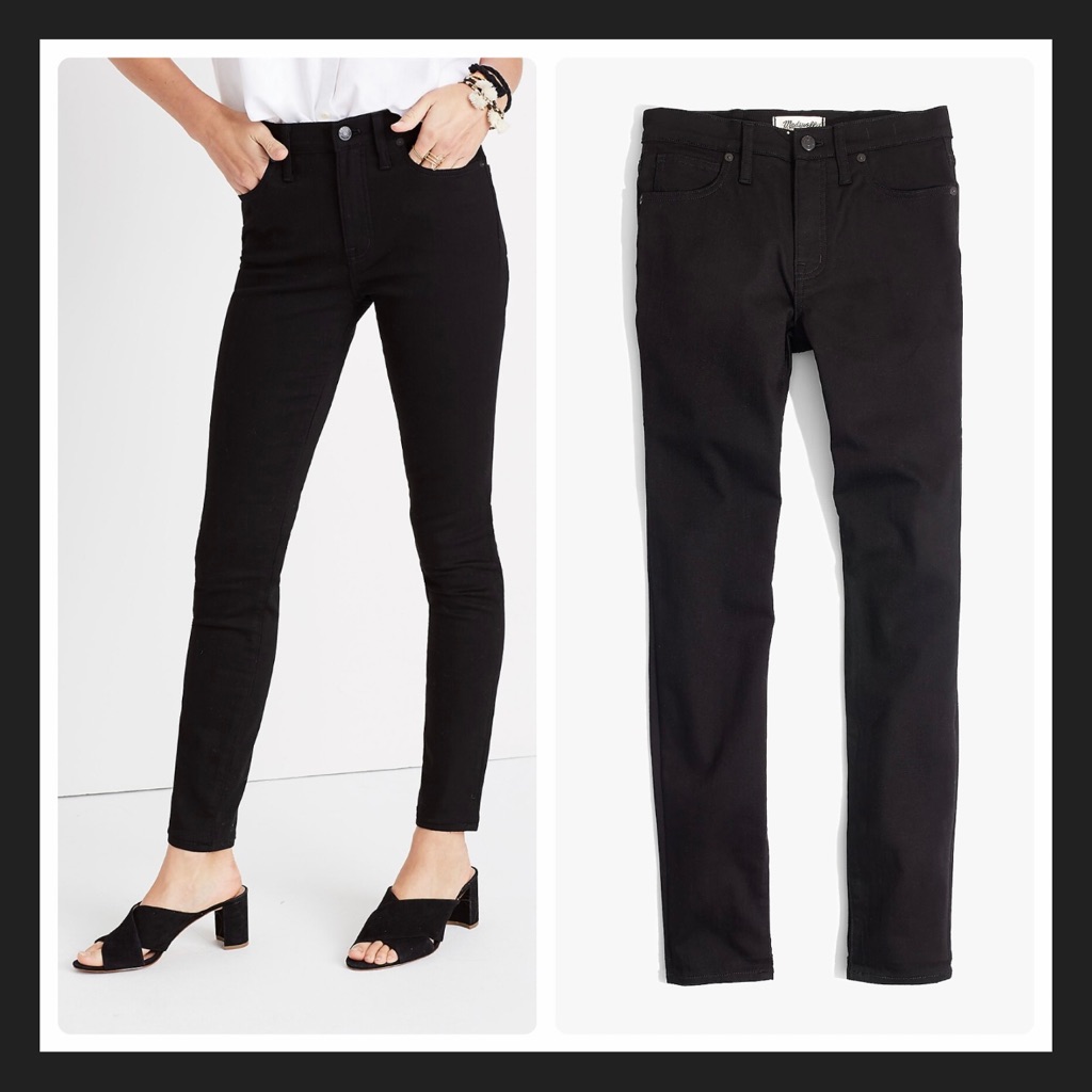 Madewell 9" Mid-Rise Skinny Jeans In Isko Stay Black